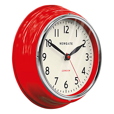 Newgate The Mini Cookhouse Clock, Dia.23cm Red Newgate The Mini Cookhouse Clock, Dia.23cm Red